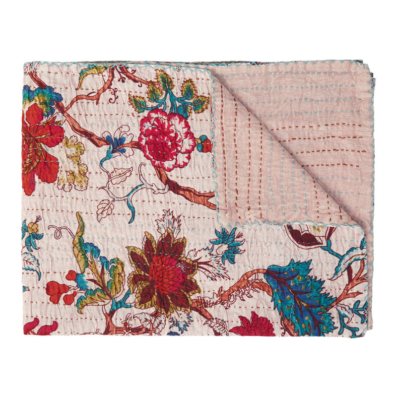 Jeté en coton Kantha