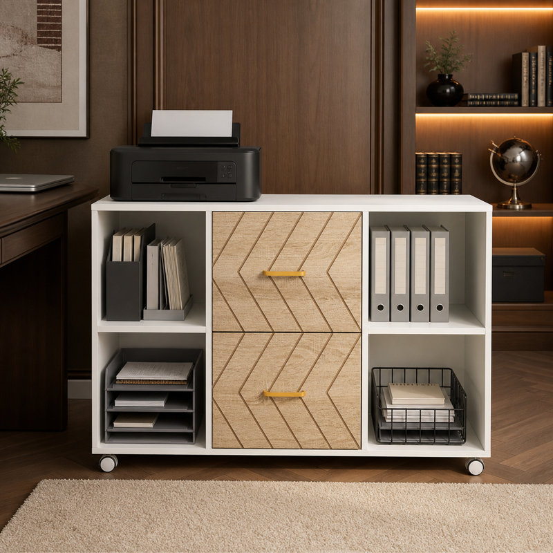 Industrial File Cabinet with Storage