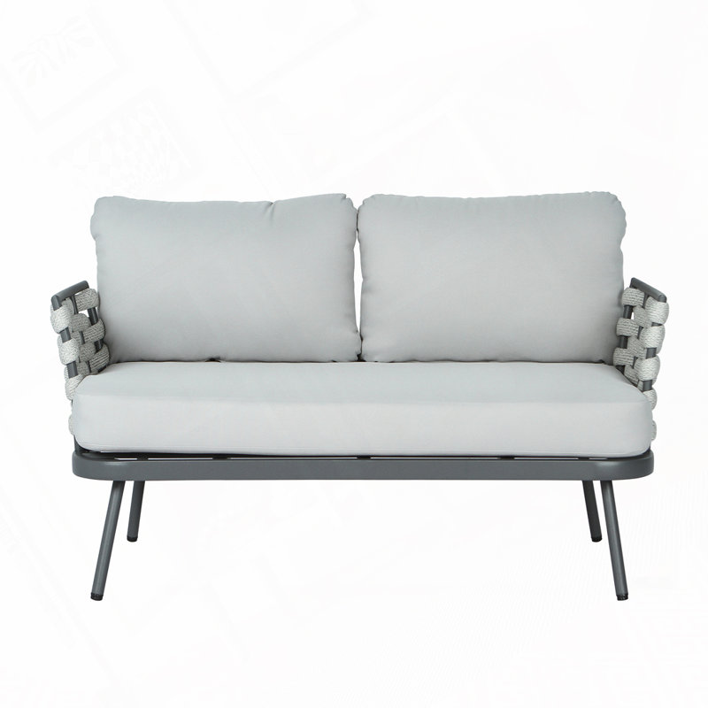 Causeuse et table d'extérieur, Gris, Gris