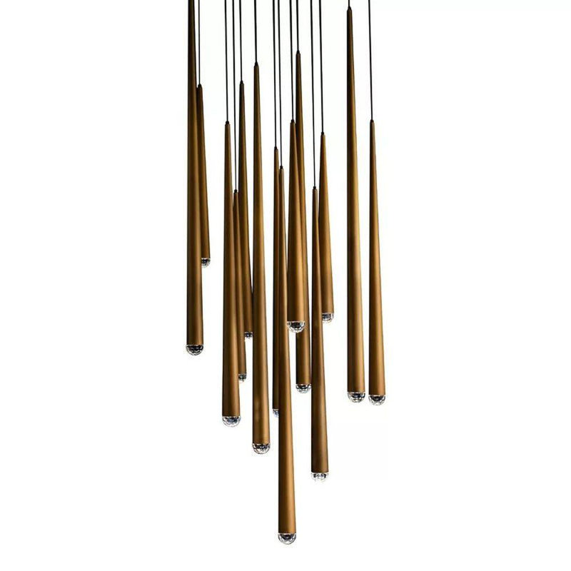 Cascade 15 - Light Dimmable Novelty Chandelier, 180" H x 60" W x 180" D, Dark Bronze, 64