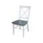 Chaise d'appoint à dossier croisé en bois massif Bellmead-2136377083