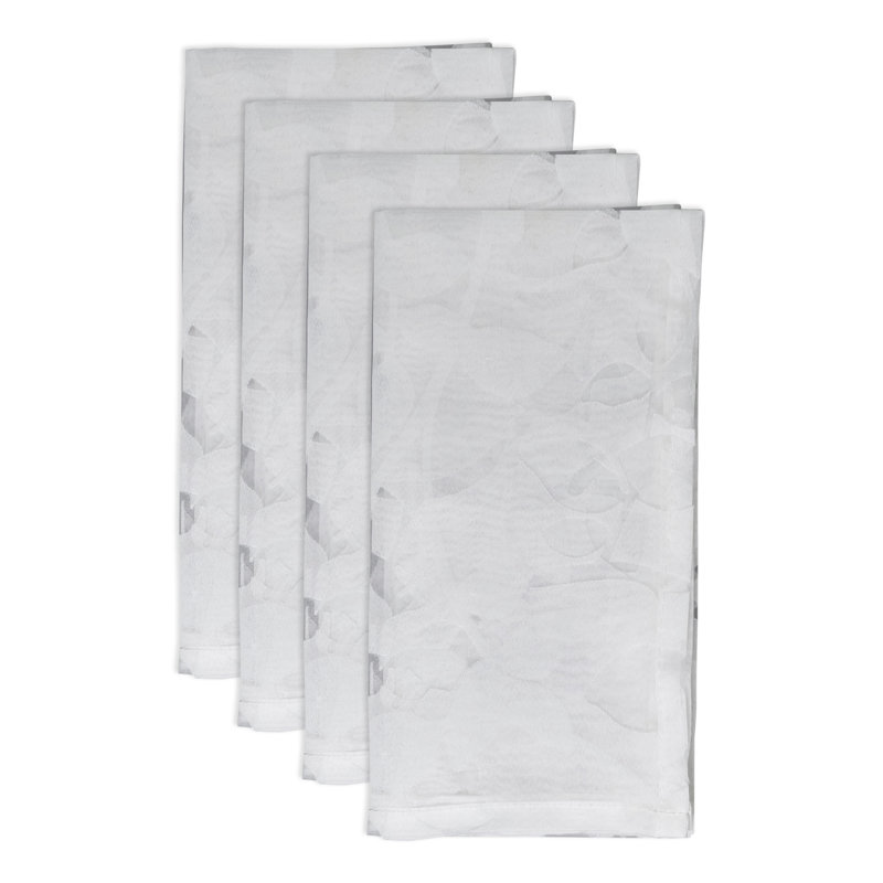 Burnout Voile Vine Napkin, White