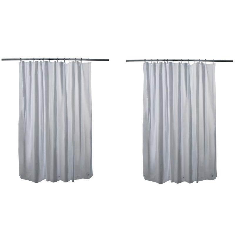 Doublure de rideau de douche Strausstown PEVA, Blanc, H 72 po x l 72 po