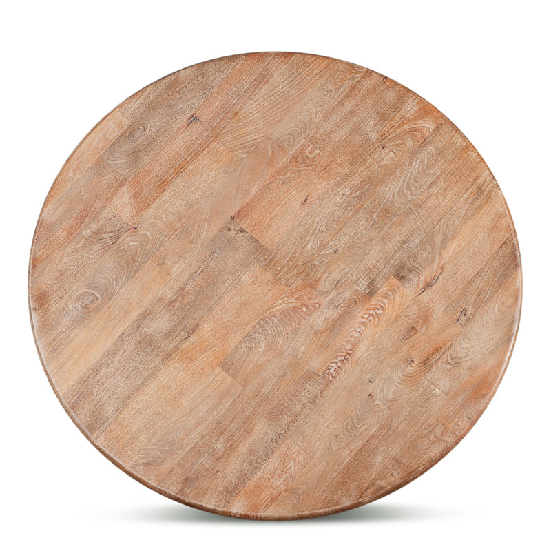 San Rafael Round Solid Wood Dining Table, 30" H x 48" W x 48" D, Brown