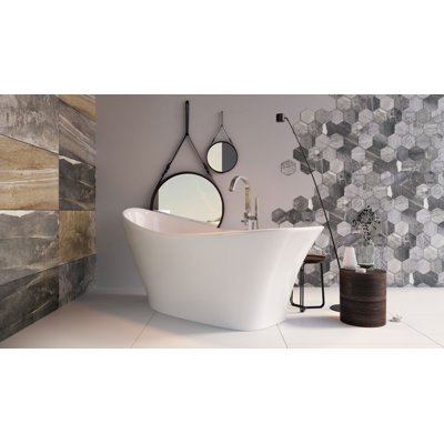 Aura 1750mm x 750mm Soaking Acrylic Bathtub