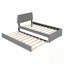 Lit plateforme tapissier simple avec lit gigogne Teddy-680872261-680872260