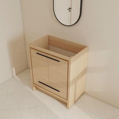 30" Freestanding Single Bathroom Vanity Base With Shelf And Drawer