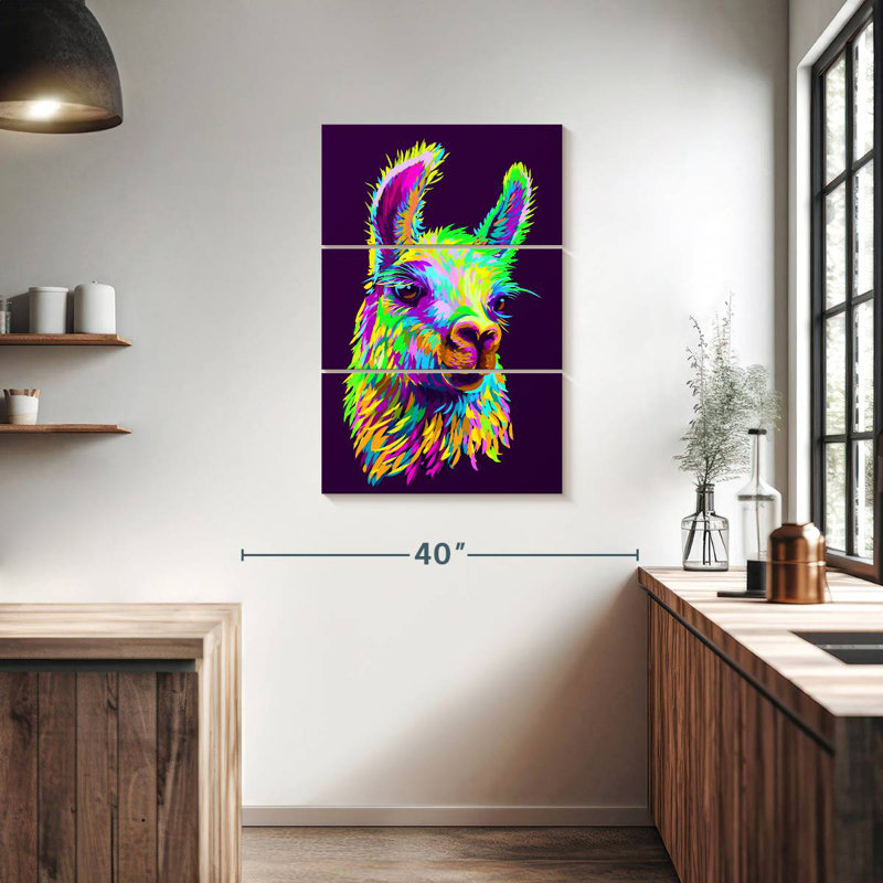 Lama abstrait Brampt, H 38 po x l 24 po