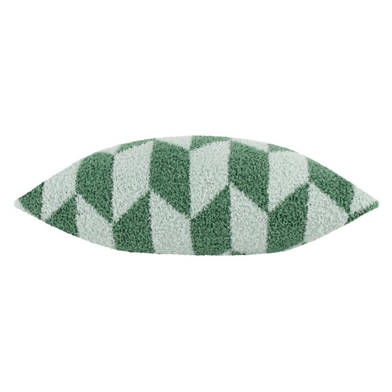 Olsen Geometric Square Cushion, Feather, Green