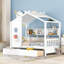 Lit en bois avec 2 tiroirs, lit pour enfant avec tablette de rangement-267656343