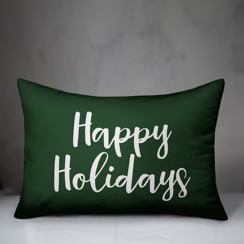  Coussin Happy Holiday, Vert foncé