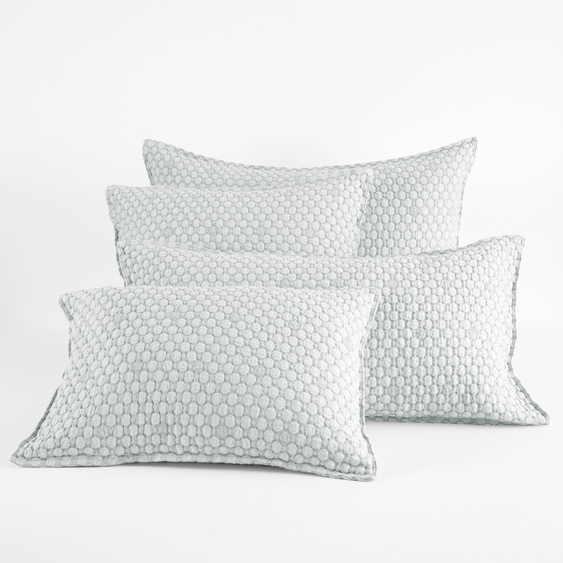 Lodi Matelasse Sham, Standard, Sky