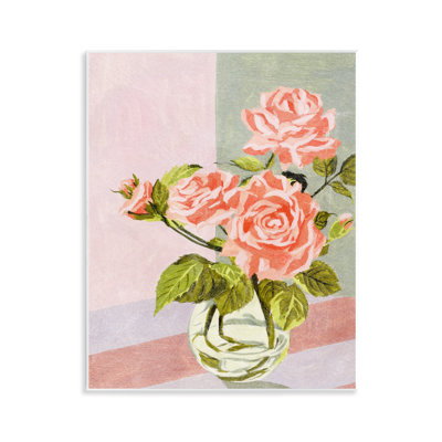  "Rose rose sur pastels", art mural par Melissa Wang