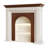 White Solid Wood Freestanding Fireplace-132693102