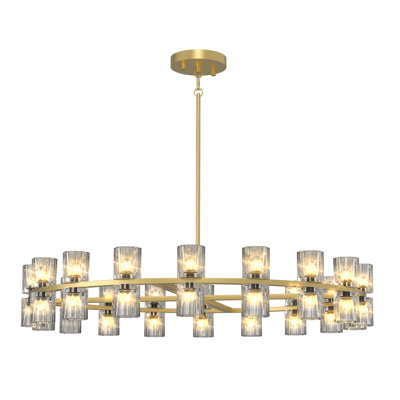 Modern Round K9 Crystal Chandelier with Included G4 Bulbs