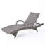 Chaise longue en osier crème