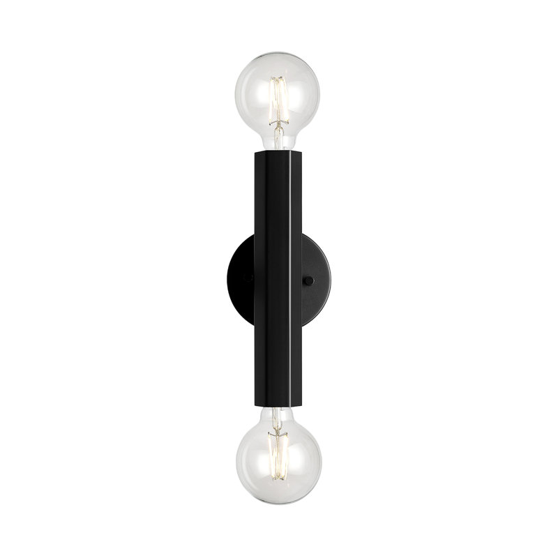 Éclairage pour meuble-lavabo 2 lumières 11 po, barre décorative hexagonale 11 po, noir mat, conception d'ampoule exposée, montage horizontal ou vertical, accessoires de salon de beauté, lumières de salle de bain sur miroir, lumières de miroir de ma