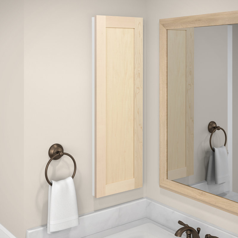 Armoire de salle de bain encastrée avec 4 tablettes réglables Eben l 12 po x H 36 po x P 4,375 po