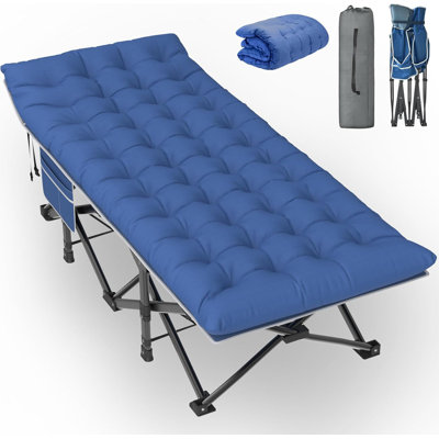 Lit de camp pliant très grand L 79 po x l 32 po x H 19 po avec matelas et sac de transport