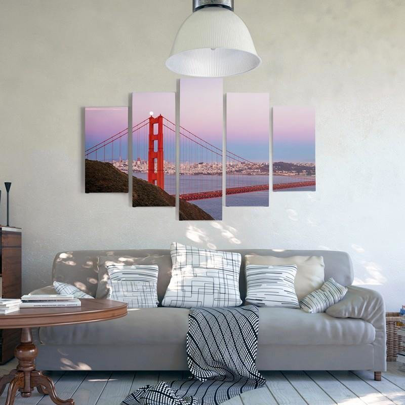 Leinwandbild 5-Teilig, Golden Gate Bridge