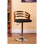 Tabouret de bar pivotant à dossier moderne en bois avec coussin