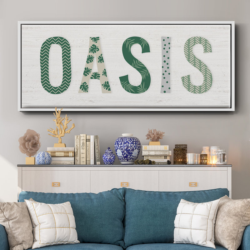Oasis Cabana - toile encadrée, H 8 po x l 20 po