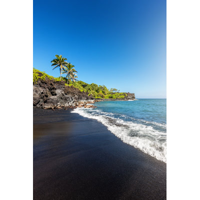 Black Sand Beach by Mlenny - No Frame Print on Canvas