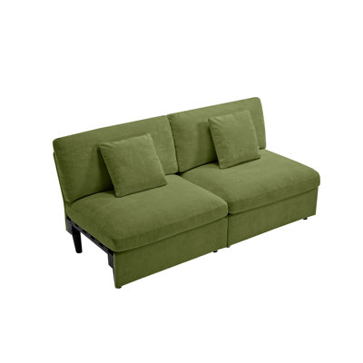 2 Piece 72.8'' Armless Modular Sofa
