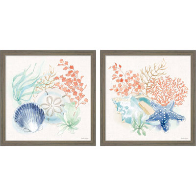 " Seaside E " by Beth Grove 2 - Pieces Painting Print