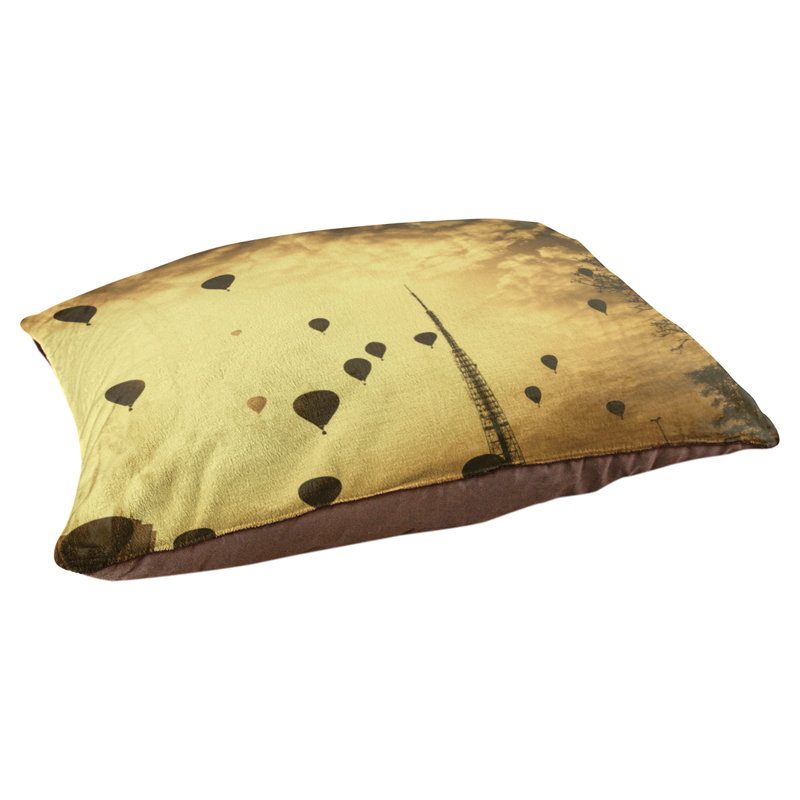 Coussin de créateur de ballons à air chaud sépia Burlingame, L 32,5 po x l 42,5 po, Marron foncé