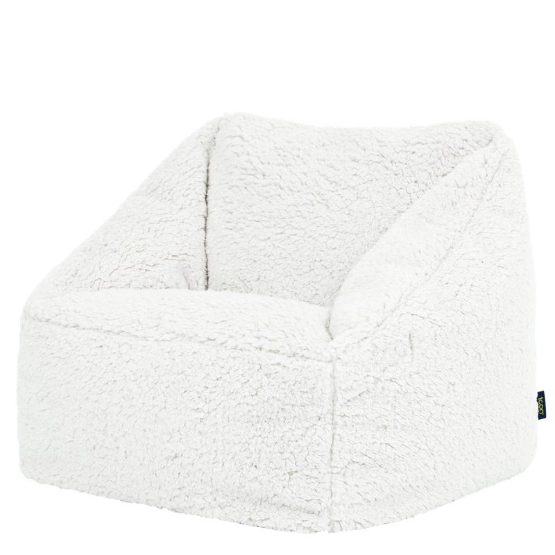 icon Kids Teddy Bear Armchair Bean Bag Natural Childrens Bean Bags, Natural Cream