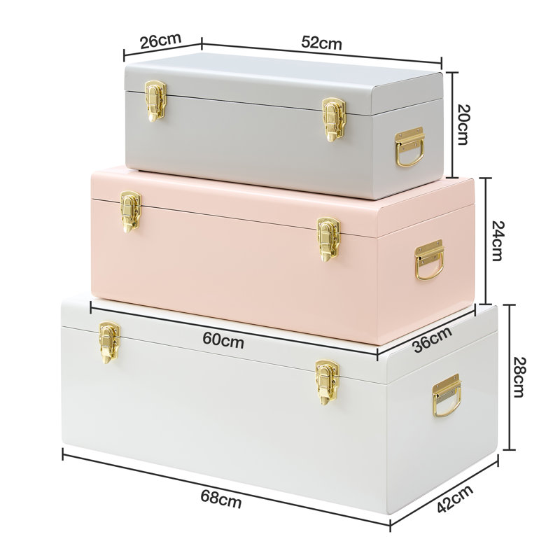 3 Piece Accent Trunk Set