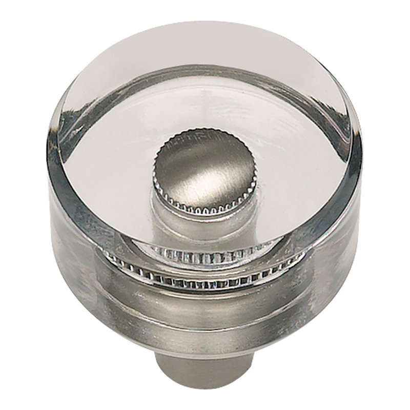 Optimism 1 3/16" Diameter Round Knob, Brushed Nickel