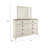 Isla Dresser And Mirror Set, 6 Drawers, Brown Faux Plank Top, Whitewash