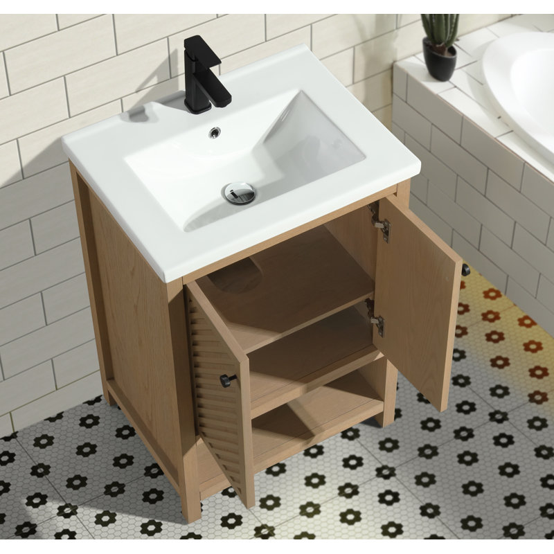 Selena 30 " W Freestanding Standard Free Standing 1 Single Vanity Bathroom Vanity With Ceramic Top