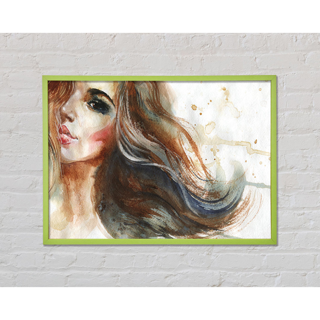 Ansela Woman Of Watercolour Beauty - Einzelner Bilderrahmen Kunstdrucke