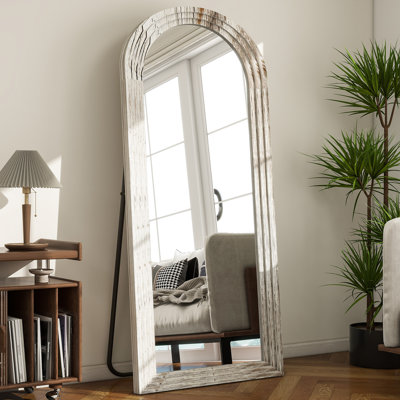 Dala Solid Wood Frame Arch Freestanding Mirror