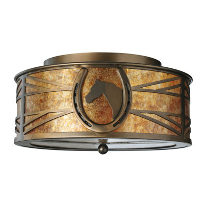 Plafonnier encastré à tambour 16 po et 2 lumières unique