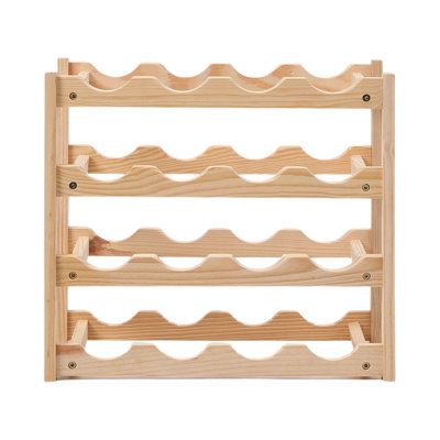 Sykesville 24 - Bottle Bamboo Wine Bottle Rack in Yellow