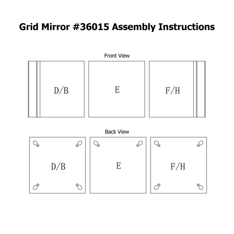 Ensemble de miroirs 3 pièces Lory