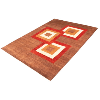 One-of-a-Kind 3'10" X 6'11" New Age Wool Area Rug in Dark Brown
