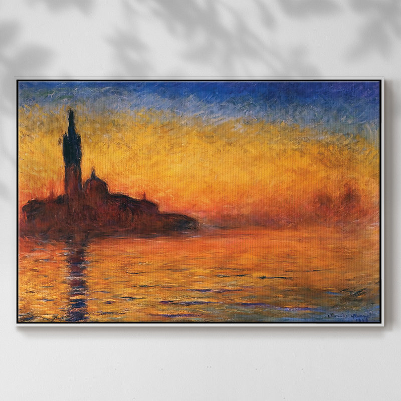 "Twilight, Venice, 1908", reproduction d'art sur toile, H 25 po x l 37 po x P 2 po, Blanc