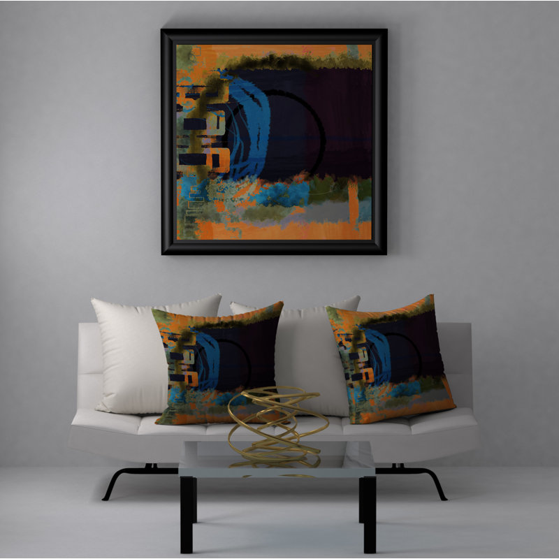 Abstract Reversible Throw Pillow, 24" x 24"