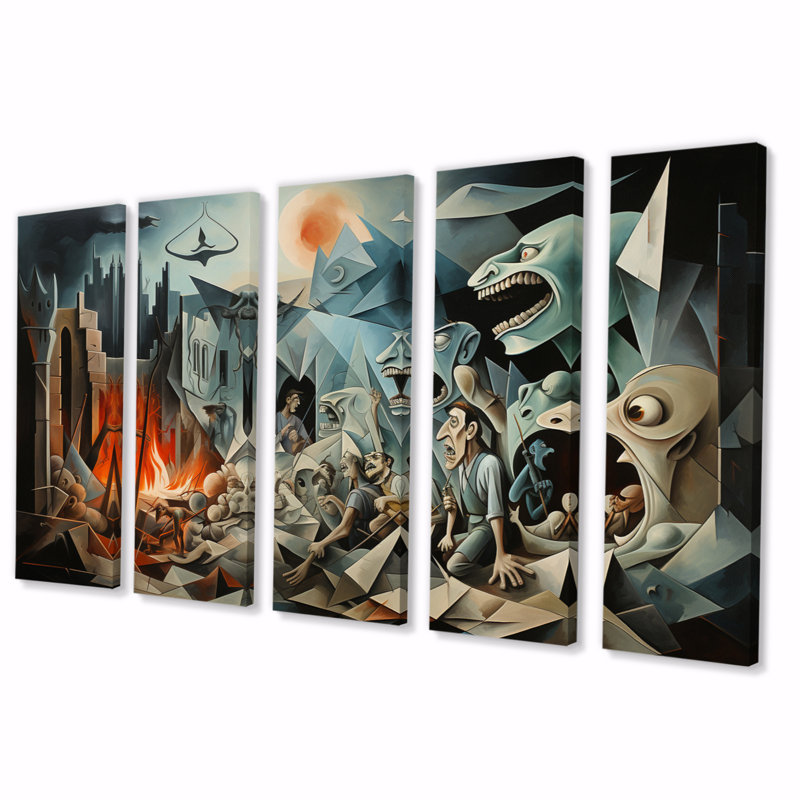 Chef-d'œuvre Guernica par Pablo III - 5 pièces sur toile tendue