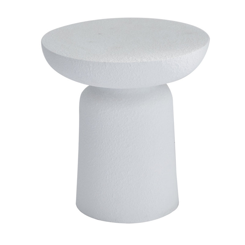 Table d'appoint d'extérieur Kacey-Lea, Blanc