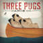 «Three Pugs in a Canoe v.3», affiche vintage sur toile tendue-21992338-74401393-74401394