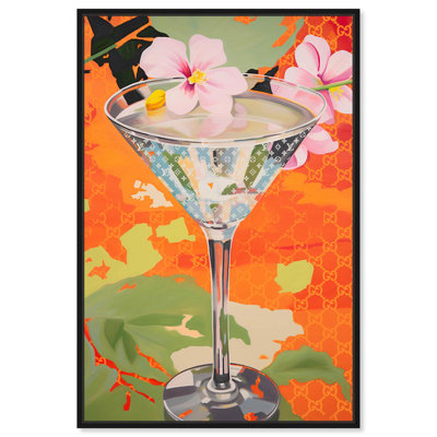 «Sunset Cocktail Canvas Drinks and Spirits», art mural par Art Remedy