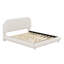 Lit plateforme tapissier de forme incurvée avec tissu épais-85018065