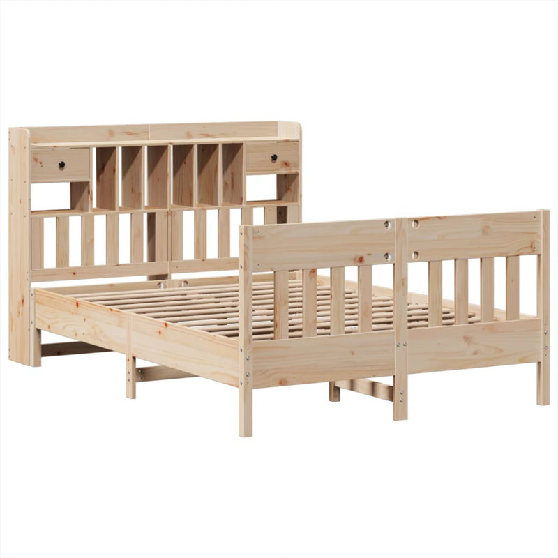 Colmars Solid Wood Bed, 140 x 200 cm, Natural