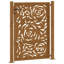 Porte de jardin vidaXL noire en acier 39,4 x 49,2 po avec flamme-113055175-113055172